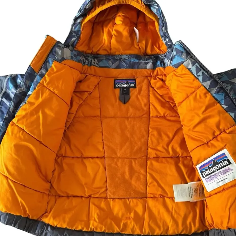 Patagonia Kids Baby Snow Pile Jacket Pinwheel Classic Navy Size 2T